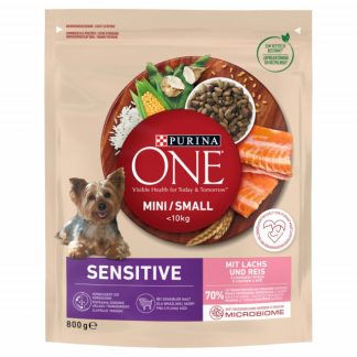 PURINA One Mini/Small Sensitive Salmon, Rice - Сухой корм для собак - 800 г