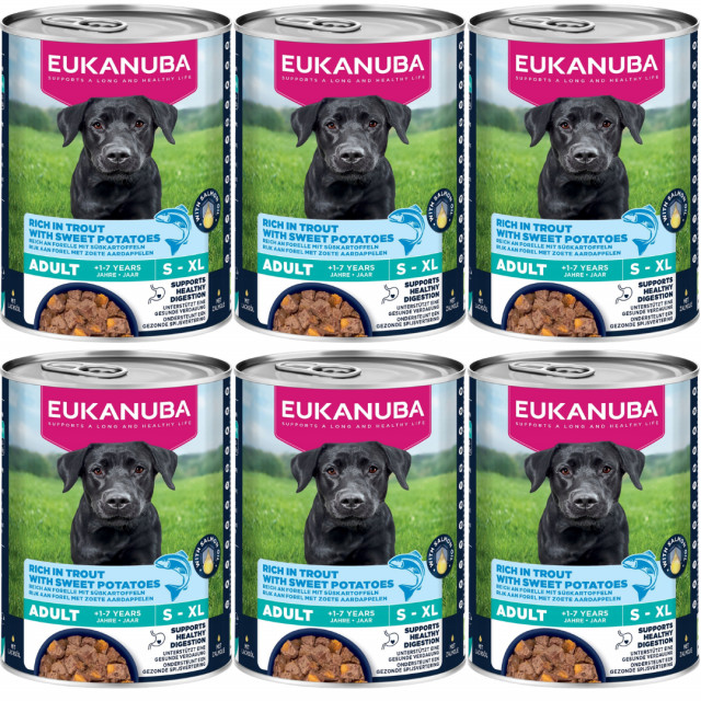 Влажный корм для собак EUKANUBA Life Care с форелью и сладким картофелем - 6 x 400 г