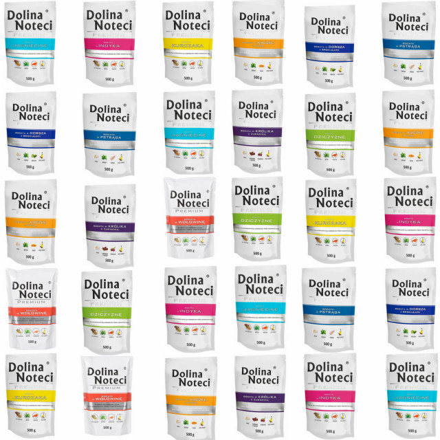 DOLINA NOTECI Premium MIX 9 ВКУСОВ - влажный корм для собак - 30 x 500 г