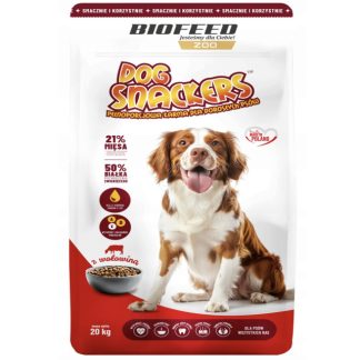 Корм для собак BIOFEED Dog Snackers для взрослых собак средних и крупных пород, говядина - сухой корм - 20 кг