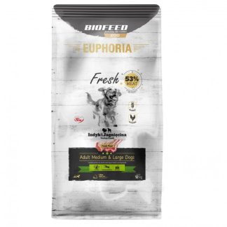 BIOFEED Euphoria Fresh Adult Medium & Large Turkey with Lamb - сухой корм для собак - 12 кг