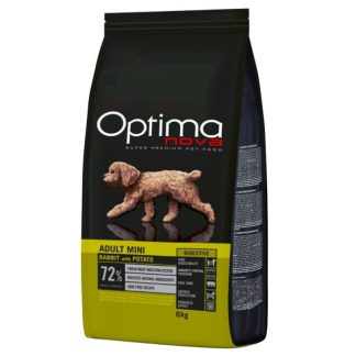 OPTIMANOVA Adult Mini Digestive Rabbit & Potato - сухой корм для собак - 6 кг