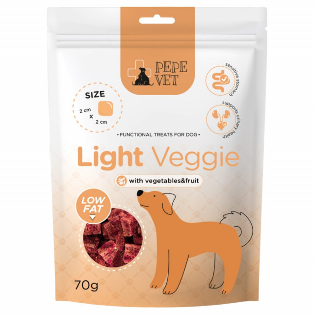 Лакомство для собак PEPE VET Light Veggie - 70 г