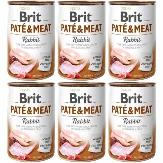 BRIT Paté & Meat Rabbit - влажный корм для собак - 6 x 400 г