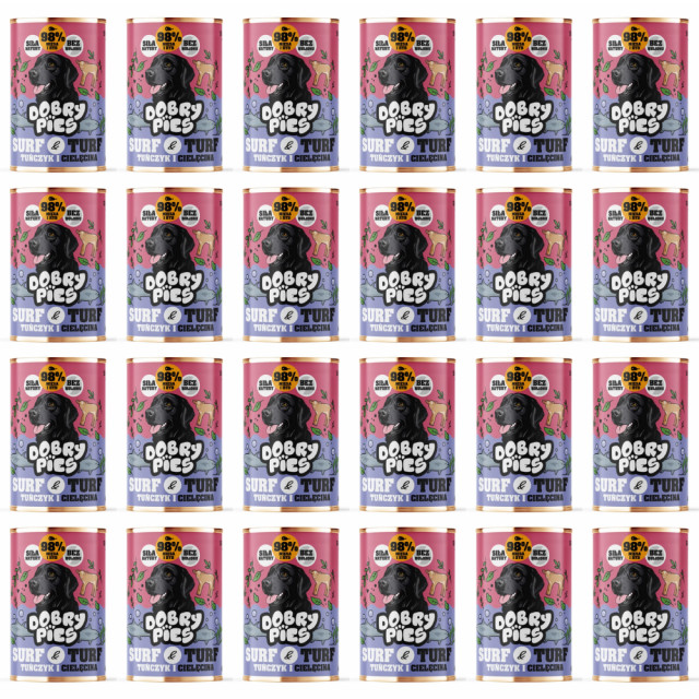 Влажный корм для собак GOOD DOG Surf & Turf с тунцом и телятиной - 24 x 400 г