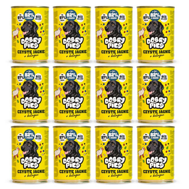 Влажный корм для собак GOOD DOG Mono Pure Lamb + Collagen – 12 x 400 г