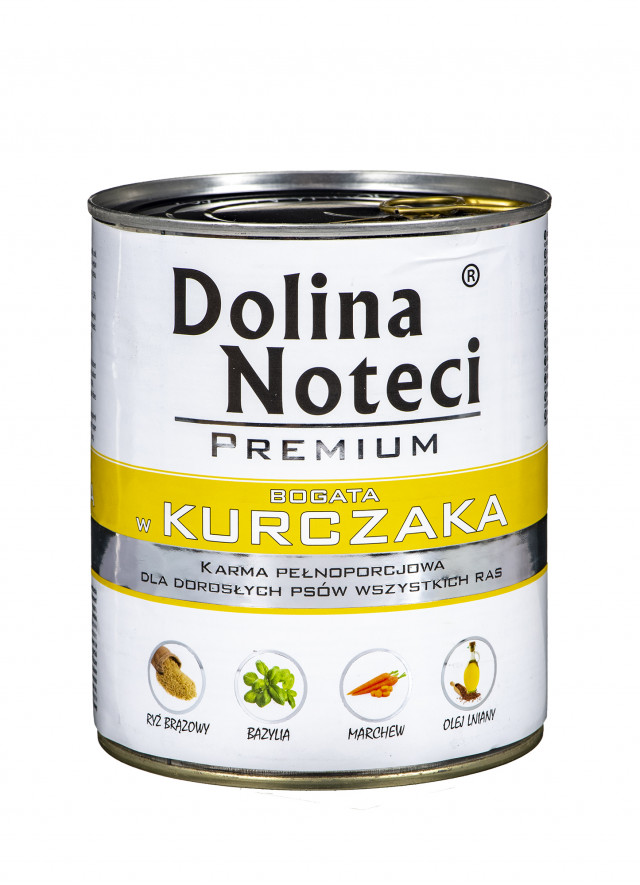DOLINA NOTECI Премиум-корм для собак с высоким содержанием куриного мяса - влажный корм для собак - 800 г