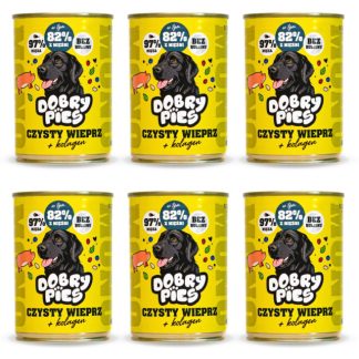 Влажный корм для собак GOOD DOG Mono Pure Pig + коллаген – 6 x 400 г