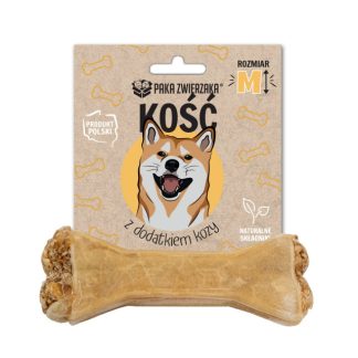 Лакомство для собак PET PAKA в форме косточки с козьей начинкой, размер M (12 см), вес 55 г.