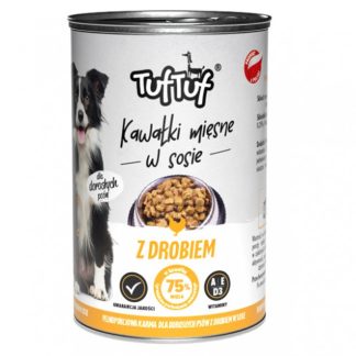 Влажный корм для собак TUF TUF с кусочками мяса птицы - 1250 г
