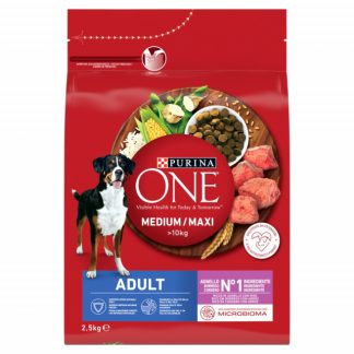 Сухой корм для собак PURINA One Adult Medium/Maxi с ягненком и рисом - 2,5 кг