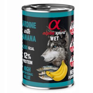 Влажный корм для собак ALPHA SPIRIT с сардинами и бананом - 400 г