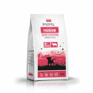 PUPIL Premium Junior — сухой корм для собак средних и крупных пород с высоким содержанием говядины — 12 кг.