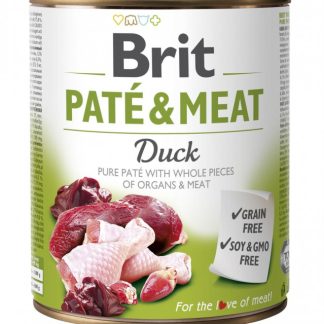 BRIT Paté & Meat with Duck - влажный корм для собак - 800 г