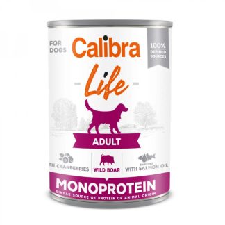 Влажный корм для собак CALIBRA Adult Mono Wild boar с клюквой - 400 г