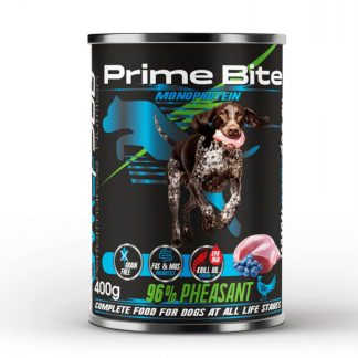 Влажный корм для собак PRIME BITE Mono Pheasant с черникой - 400 г
