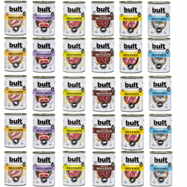 Влажный корм для собак BULT MIX 6 вкусов - 30 x 800 г