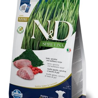 Сухой корм для щенков FARMINA N&D Spirulina Lamb Puppy Mini - 2 кг