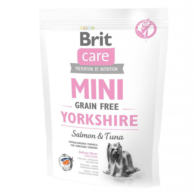 BRIT Care Mini Беззерновой сухой корм для собак йоркширский лосось и тунец - 400 г