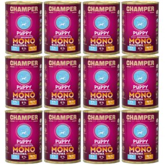 Влажный корм для щенков CHAMPER Puppy Mono Turkey - 12 x 400 г