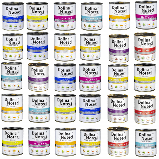 DOLINA NOTECI Premium MIX 8 ВКУСОВ - влажный корм для собак - 30 x 800 г