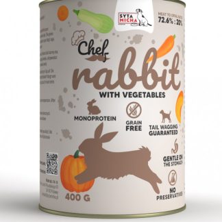 Влажный корм для собак SYTA MICHA Chef Rabbit с овощами - 400 г