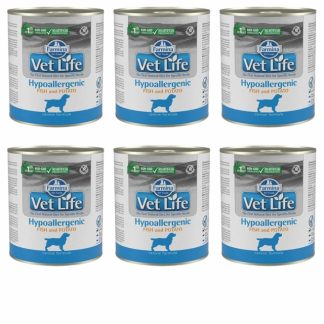 FARMINA Vet Life Гипоаллергенный влажный корм для взрослых собак с рыбой и картофелем, 6 x 300 г