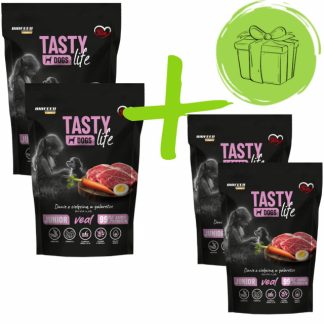 Влажный корм для собак BIOFEED Tasty Dogs Life Junior Veal - 2 упаковки по 500 г + 2 упаковки по 500 г БЕСПЛАТНО