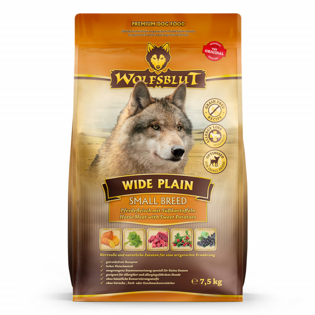 WOLFSBLUT Wide Plain Small Breed Horse Meat with Sweet Potato Mono - сухой корм для собак - 7,5 кг