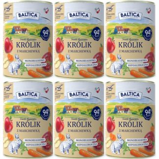 Влажный корм для собак BALTICA «Вкусы регионов»: кролик моно с морковью - 6 x 400 г