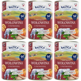 Влажный корм для собак BALTICA «Вкусы регионов»: говядина моно-сорт с петрушкой - 6 x 400 г