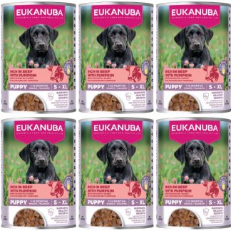 Влажный корм для щенков EUKANUBA Life Care с говядиной и тыквой - 6 x 400 г