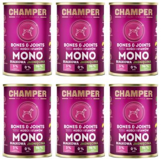 Влажный корм для собак CHAMPER Bones & Joints Mono Lamb - 6 x 400 г