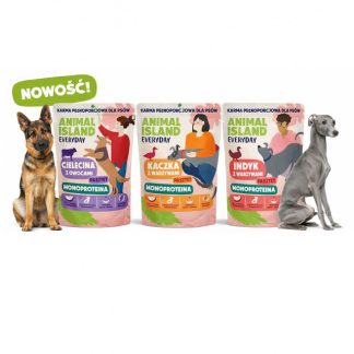Влажный корм для собак ANIMAL ISLAND Everyday Mono Veal, Duck, Turkey - 9 x 300 г