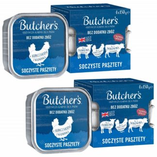 Влажный корм для собак BUTCHER'S Original: смесь сочных паштетов с печенью или почками - 8 x 150 г (2 x (4 x 150 г))