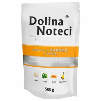 DOLINA NOTECI Premium — влажный корм для собак с утиным мясом и тыквой — 500 г