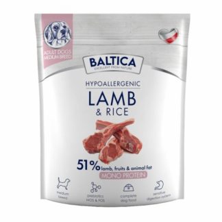 BALTICA Нутрицевтический гипоаллергенный корм для собак средних пород, моно-ягненок с рисом - сухой корм для собак - 1 кг