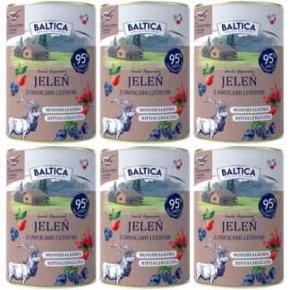 Влажный корм для собак BALTICA «Вкусы регионов»: оленина с лесными ягодами - 6 x 400 г