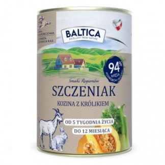 Влажный корм для собак BALTICA «Вкусы регионов»: щенки, коза и кролик - 400 г