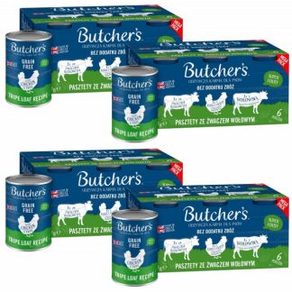Влажный корм для собак BUTCHER'S Original Mega pack mix с говяжьим рубцом - 24x400 г (4x(6x400 г))