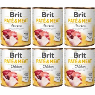 BRIT Paté & Meat Chicken - влажный корм для собак - 6 x 800 г