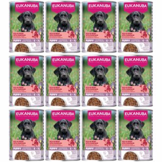 Влажный корм для щенков EUKANUBA Life Care с говядиной и тыквой - 12 x 400 г