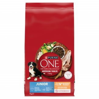 Сухой корм для собак PURINA One Junior Medium/Maxi с курицей и рисом - 7 кг