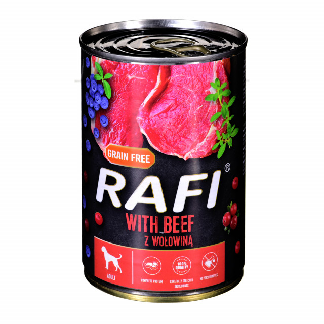 DOLINA NOTECI Rafi с говядиной, клюквой и черникой - влажный корм для собак - 400 г