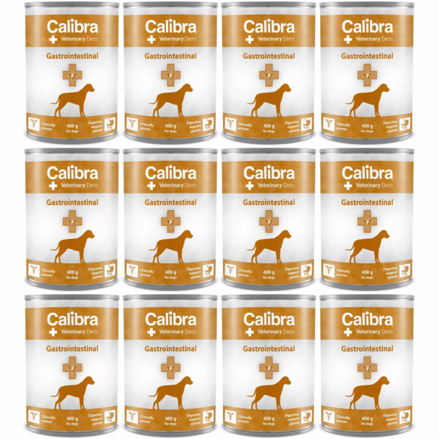 Влажный корм для собак CALIBRA Veterinary Diets для желудочно-кишечного тракта (индейка) - 12 x 400 г