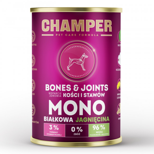 Влажный корм для собак CHAMPER Bones & Joints Mono Lamb - 400 г