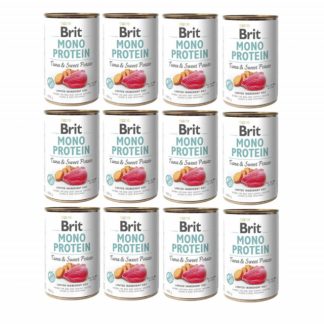 Влажный корм для собак BRIT Mono Protein с тунцом и сладким картофелем - 12 x 400 г