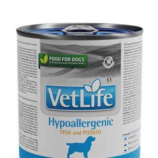 FARMINA Vet Life Гипоаллергенный влажный корм для взрослых собак с рыбой и картофелем, 24 x 300 г.