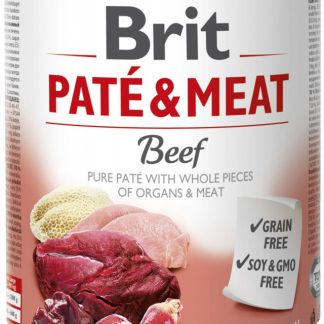 Влажный корм для собак BRIT PATÉ & MEAT с говядиной - банка - 800 г