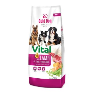 GOLD DOG Premium Vital Lamb and Rice - сухой корм для собак - 12 кг